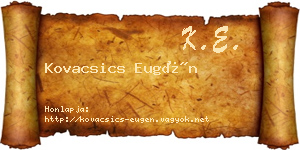 Kovacsics Eugén névjegykártya